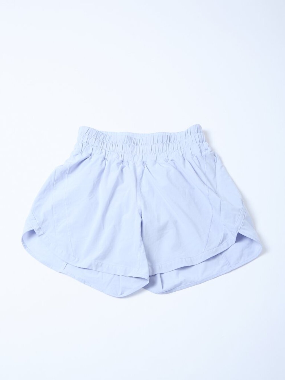 lululemon Track That High-Rise Lined Short 3" light blue running athleisure 4